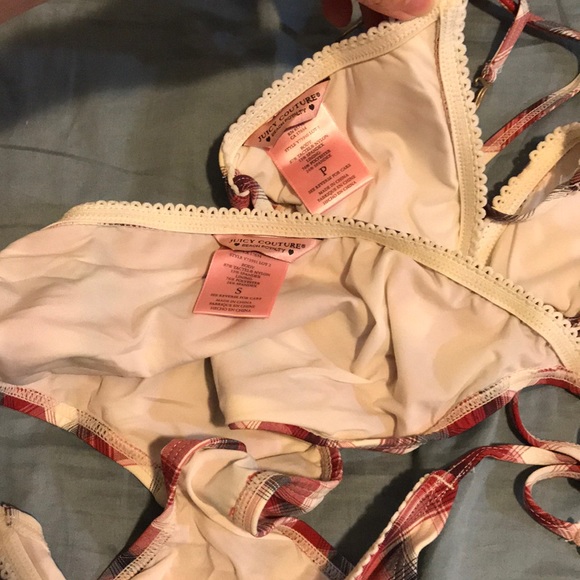 Vintage Y2K Juicy Couture Bikini Top & Bottom swim set - Picture 5 of 6